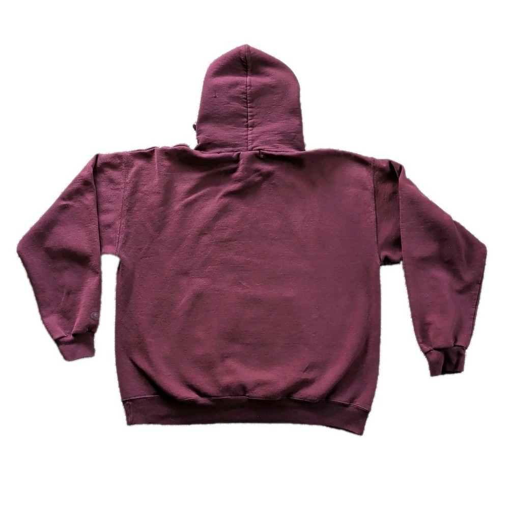 MIT Champion Hoodie Size XL Stitch Maroon Vintage Y2K Authentic Athletic Apparel - Picture 3 of 15